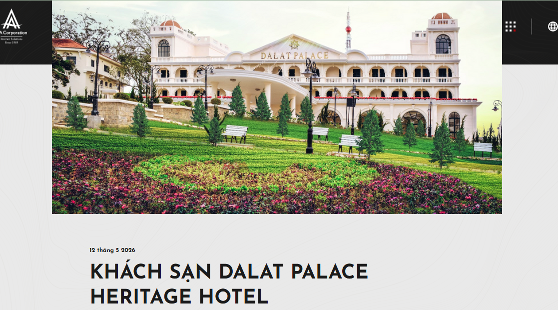 AA Corporation chuyên về thiết kế, sản xuất và thi công nội thất cho khách sạn, resort và công trình cao cấp